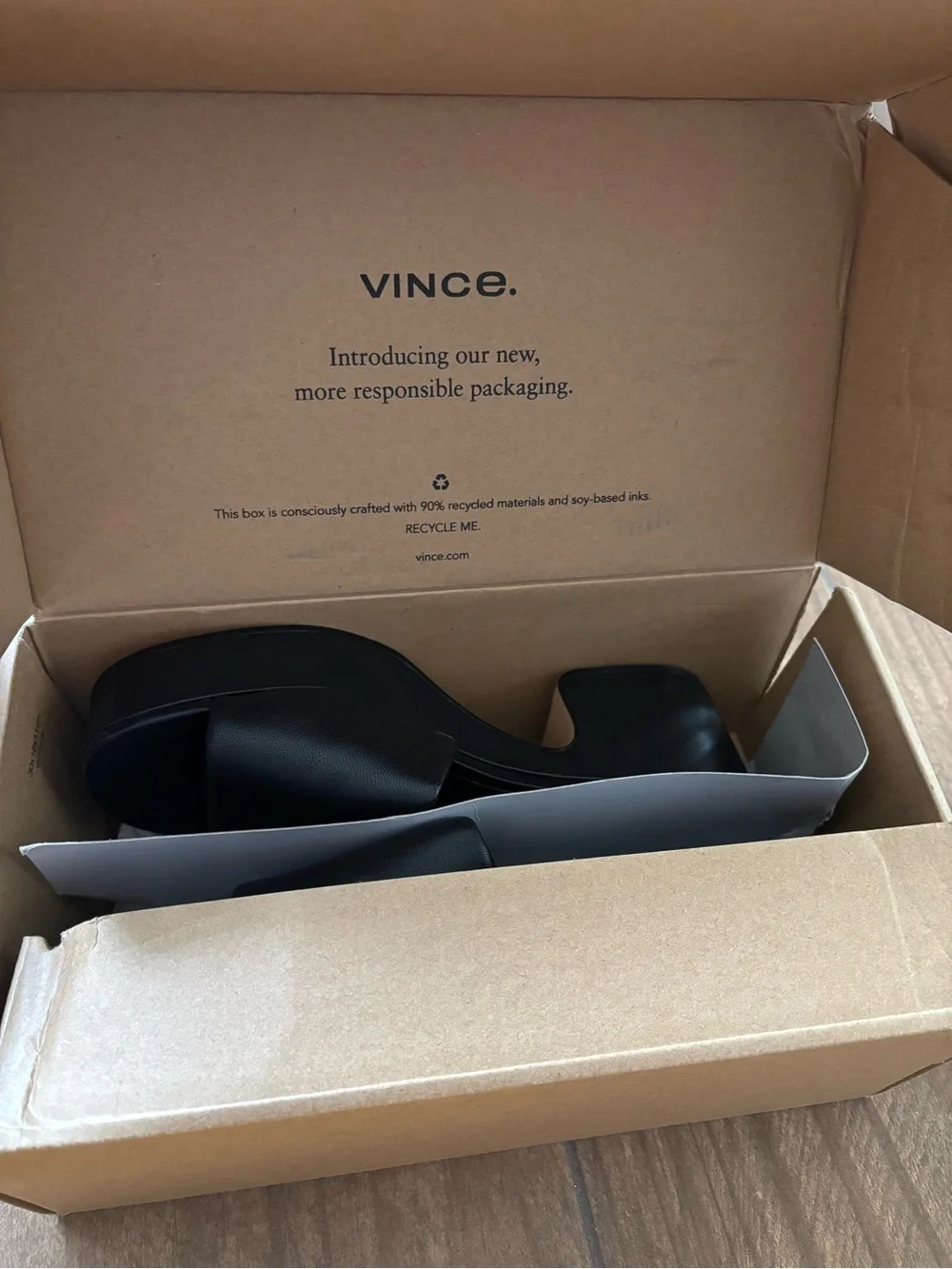 Vince black leather